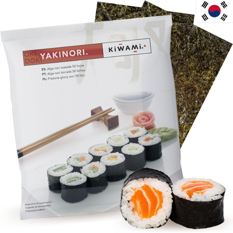Alga Kiwami Yakinori para Sushi 50 Folhas