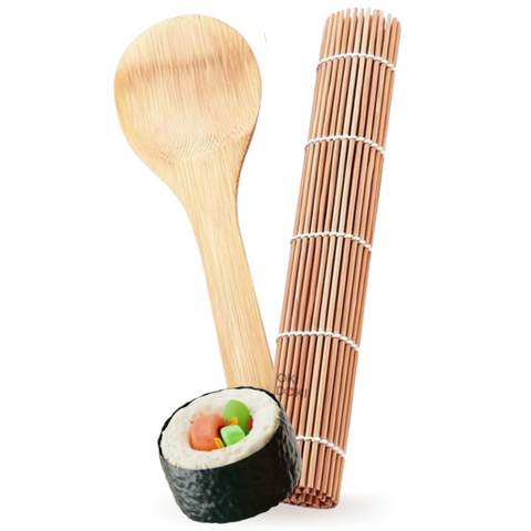 Sadoman Bamboo Sushi Mat and Spoon