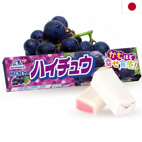 Morinaga Hi-chew Caramelo Masticable de Japón Sabor Uva 12pcs