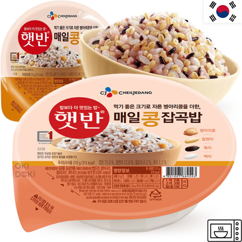 CJ HETBAHN  Arroz Coreano Mixto Granos y Glutinoso Microondas 210g