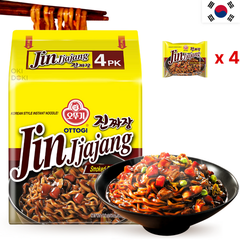 Macarrão Ramen Ottogi Jin com Molho Jjajang 135g X 4 unidades