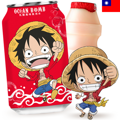 Ocean Bomb Bebida One Piece Soda Sabor a Yogur (luffy) 330ml