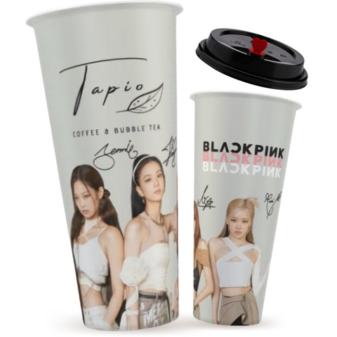 BLACKPINK Vaso Reutilizable con Tapa (Fanmade) 700ml