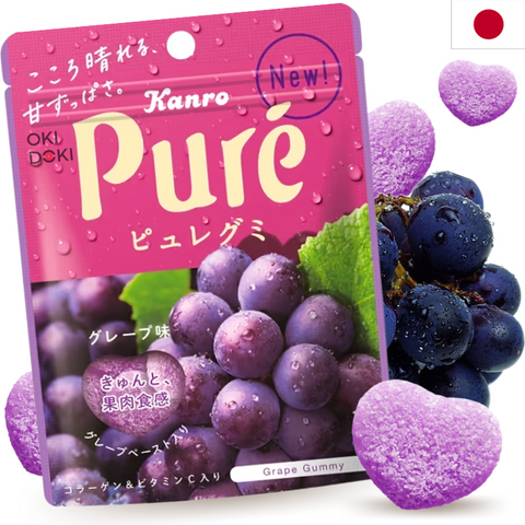 Kanro Pure Gominolas Sabor Uva 56g