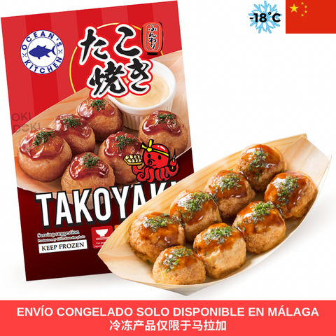Bolinhas de polvo japonesas Ocean's Kitchen Takoyaki 30g x 16 unidades