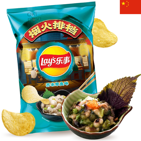 Lay's Octopus Flavored Potato Chips with Wasabi 70g