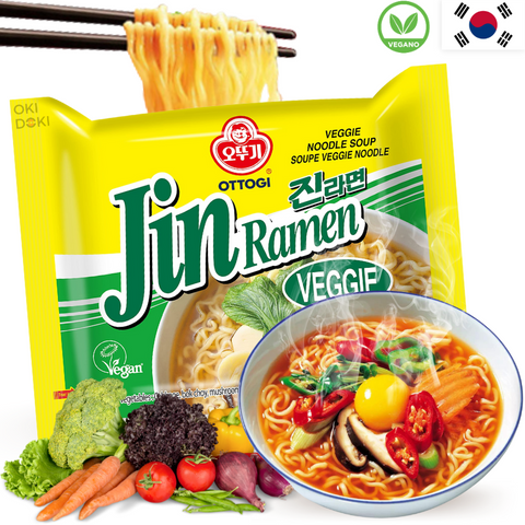 Ottogi Ramyun Jin Ramen Verduras (Vegano) 120g