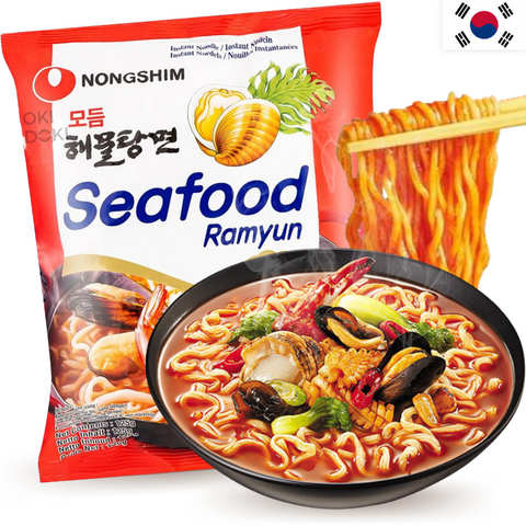 Nongshim Seafood Ramyun Fideos con Sopa Mariscos 125g
