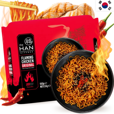The Han Kitchen Originele Flaming Chicken Wok Noodles (Vleesloos) 138g