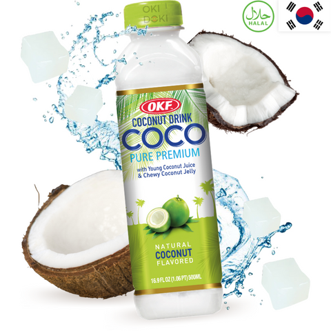 Bebida de coco OKF com geleia de coco (Halal) 500ml