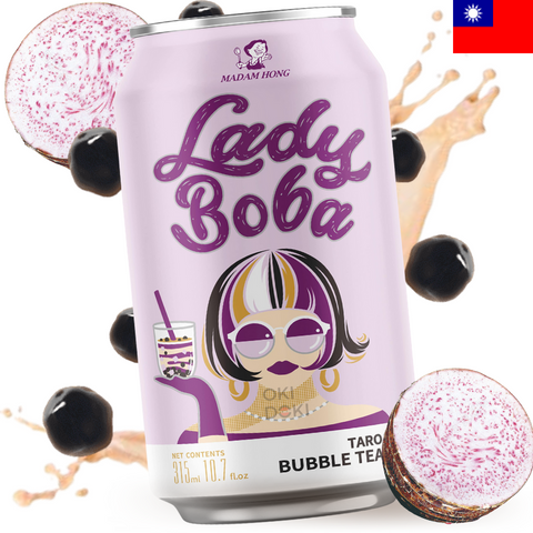 Lady Boba Té con Leche Taro con Boba Bolas de Tapioca 315ml