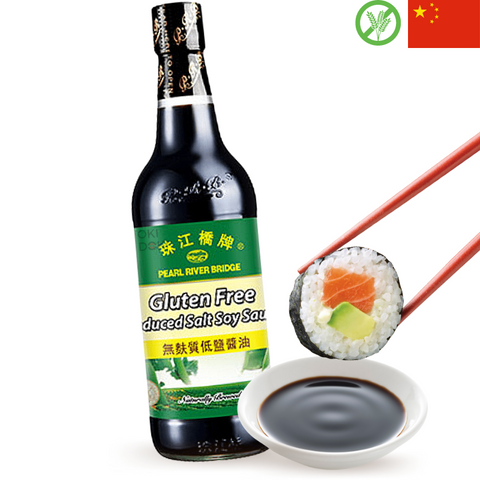 Pearl River Bridge glutenvrije sojasaus met weinig zout 500 ml