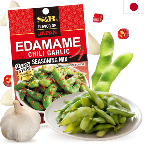 S&B Condimento para Edamame Sabor Chile y Ajo 25.2g