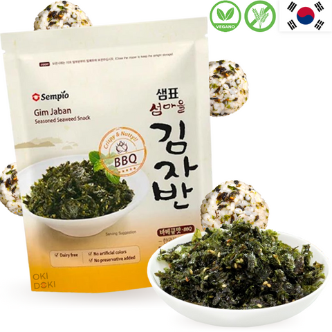 Sempio Snack Algas para Arroz Jumeokbap Sabor Bbq Vegano 50g