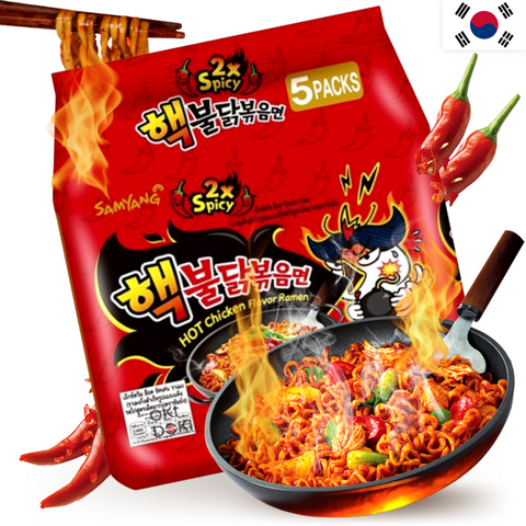 Samyang Buldak Ramen Hot Chicken 2x Pittig 140g X 5 stuks