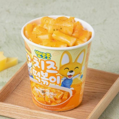 Pororo Cup Tteokbokki Coreano Sabor Cheese Queso Sin Picante 110g