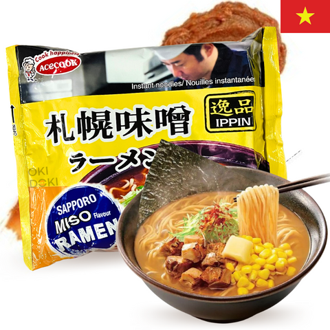 ACECOOK Ramen Estilo Japonés Sabor Sapporo Miso 80g