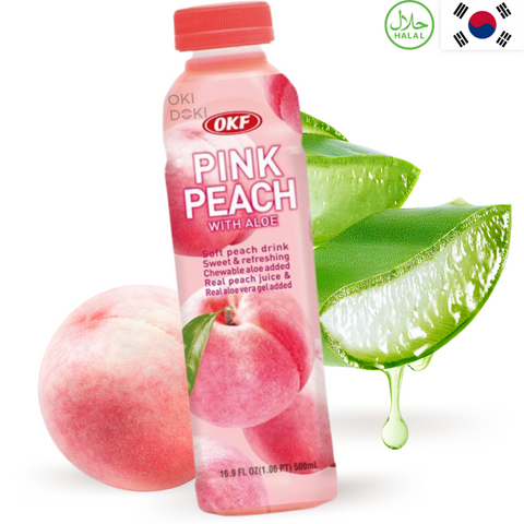 OKF Peach Drink with Aloe Vera 500ml