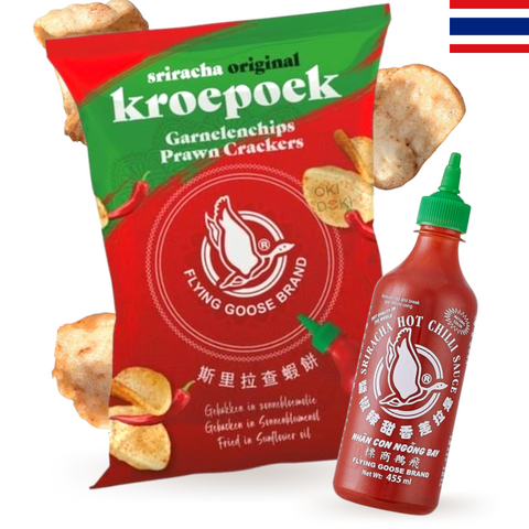 Flying Goose Pan de Gambas Sabor Sriracha 80g
