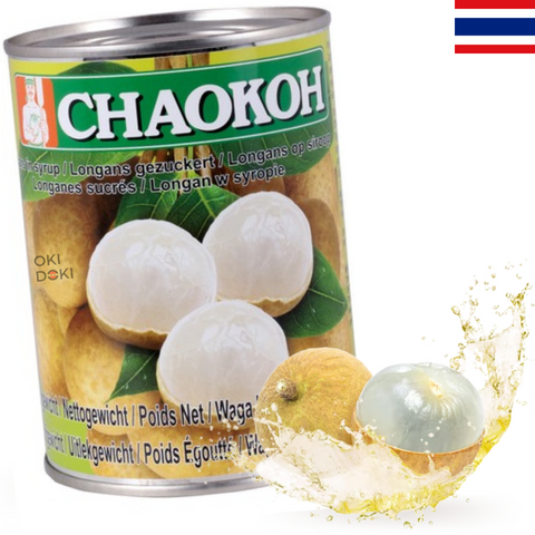 CHAOKOH Fruta de Longan En Almibar Ligero 565g