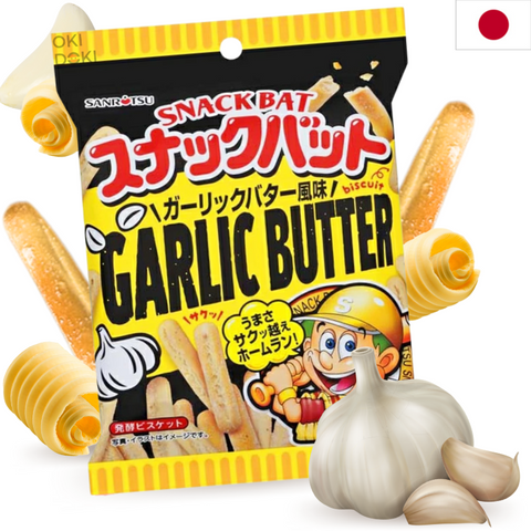 Sanritsu Snack Bat Garlic Butter Cookies 65g