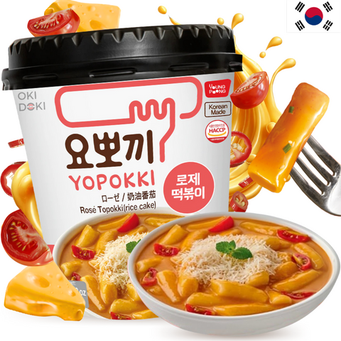 Yopokki Cup Tteokbokki Sabor Rose (gochujang Tomate y Crema) 120g