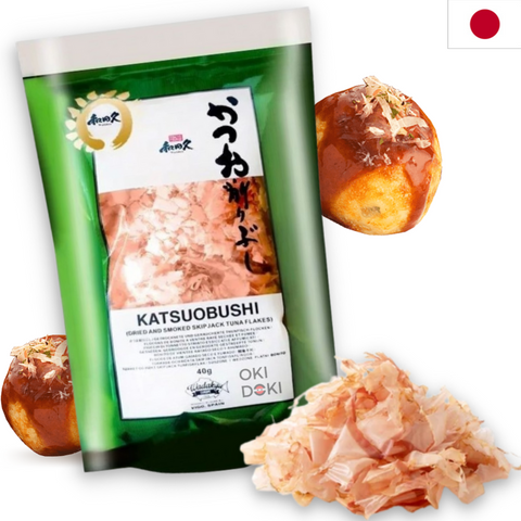 Katsuobushi para Takoyaki Copos de Bonito de Vientre Rayado Seco y Ahumado 40g