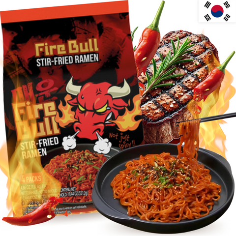 Firebull Pittige Rundvlees Roergebakken Noedels 137,8 g x 4 stuks