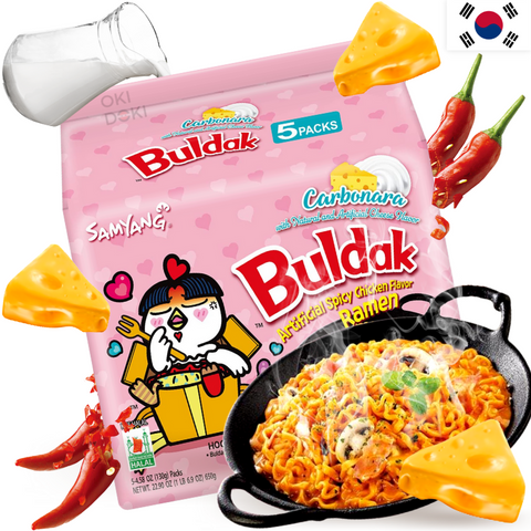 Samyang Buldak Ramen Hot Chicken Carbonara Picante (halal) 130g X 5uds