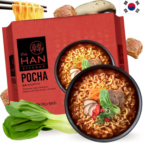 The Han Kitchen Pocha Noodles (Koreaans straatvoedsel) Vleesloos 118g
