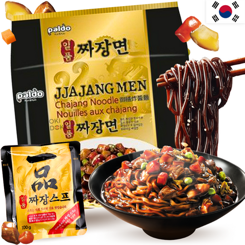 Paldo Ilpum Jjajangmen Fideos con Jjajang Coreano 200g x 4pks