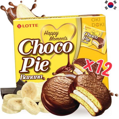 Lotte Choco Pie Banaan 28g*12 stuks