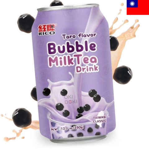 Rico Bubble Tea de Taro con Boba Bolas de Tapioca 350ml