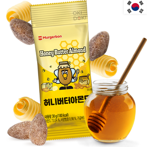 Murgerbon Korean Almond Snack Butter and Honey Flavor 30g