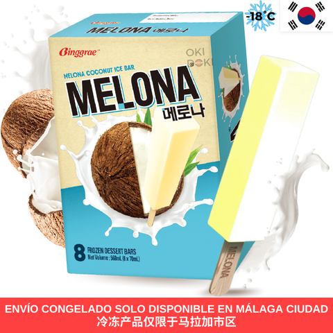 BINGGRAE Melona Helado Sabor Coco 8pcs 560ml