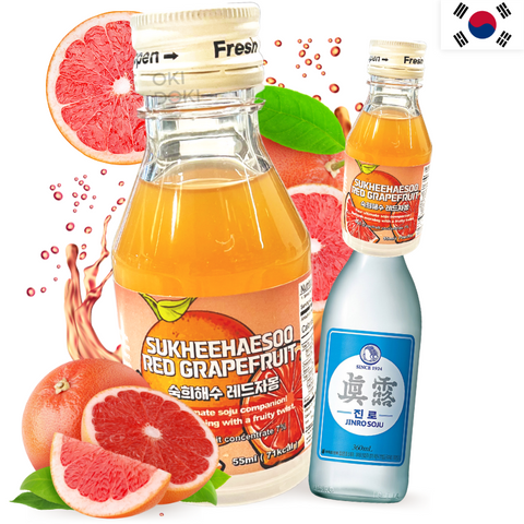 Sukhee Haesoo Bebida Antirresaca para Soju Sabor Pomelo Rojo 55ml