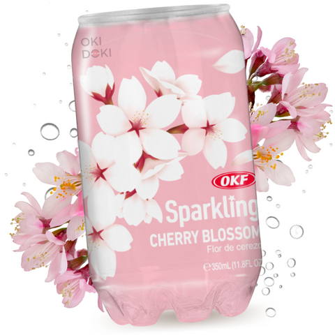OKF Refresco Sparkling Sabor Sakura Flor de Cereza 350ml