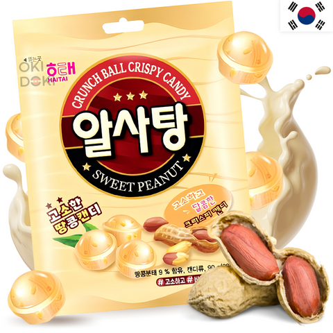 Haitai Crunchy Caramel Zoete Pinda Smaak 126g
