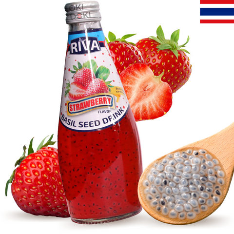Riva Strawberry Flavoured Basil Seed Drink 290ml