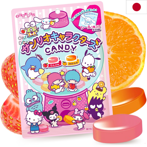 Senjakuame Sanrio Orange and Apple Candies with Sticker 50g