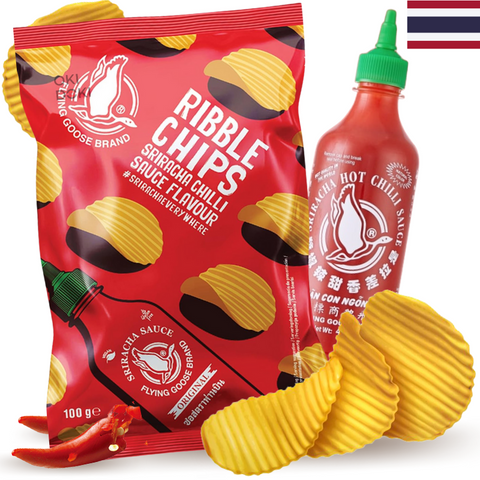 Flying Goose Patatas Onduladas Sabor Sriracha 100g