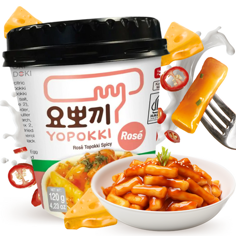 Yopokki Cup Tteokbokki sabor Rosé Halal 120g