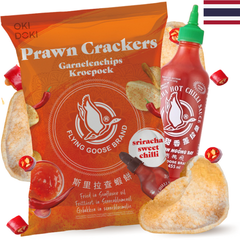 Biscoitos de camarão com pimenta doce Flying Goose 80g