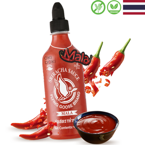 Flying Goose Salsa Sriracha Sabor Mala Vegano Sin Gluten 455ml