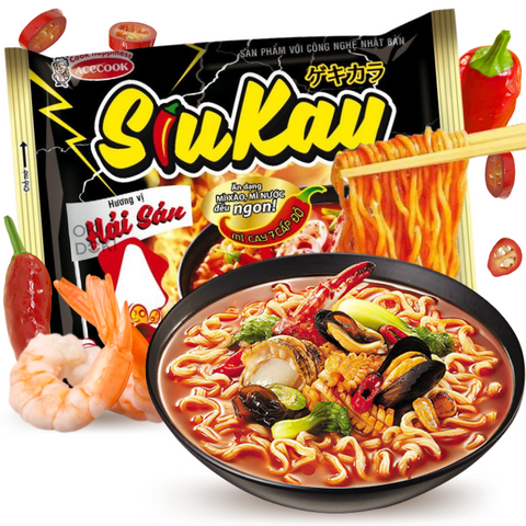 Siukay Fideos Salteado Wok Sabor Marisco Picante 127g