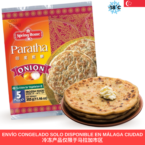 Spring Home Pan de Roti Paratha Indio con Cebollas 5pc 325g