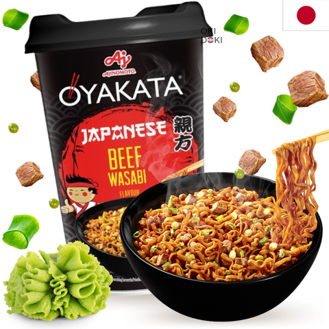AJINOMOTO OYAKATA Cup Noodles Stir-Fried Beef and Wasabi Flavor 93g