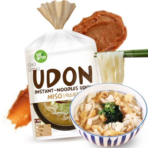 Allgroo Udon Fideos Sabor Miso (230g x 3 Raciones) 690g