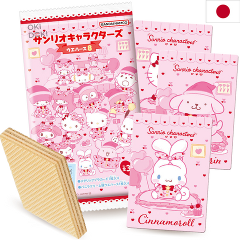 BANDAI Sanrio Characters Wafer Galleta Crujiente con Tarjeta 14g