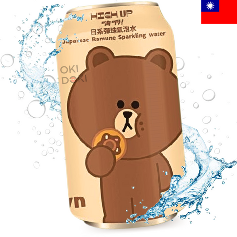 Line Friends High Up Ramune Bebida Gaseosa Sabor Limón Warabi Mochi 330ml